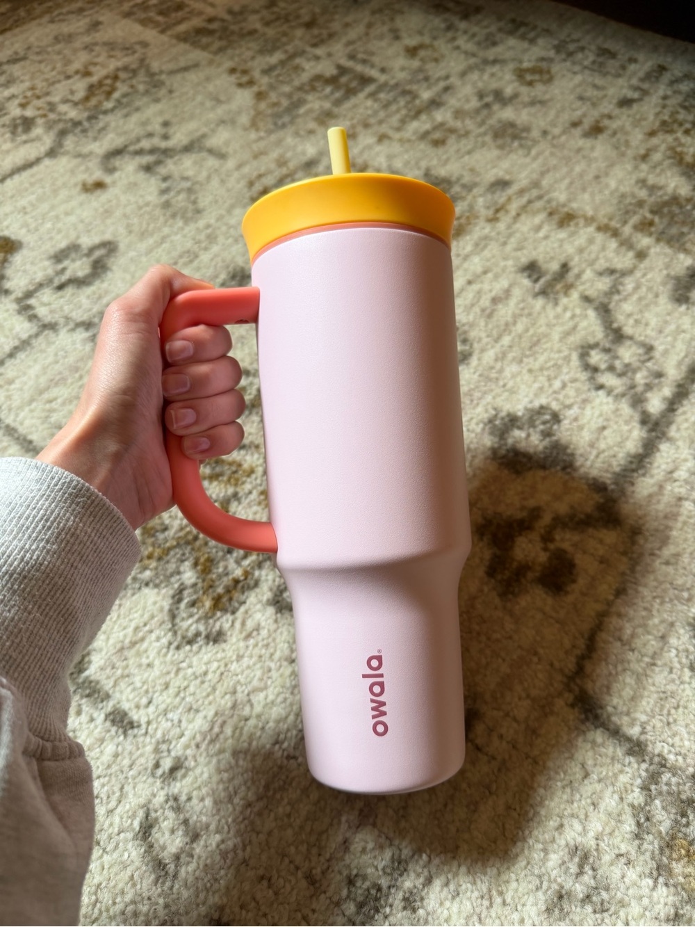 Owala 40 oz Pink Stainless Steel Straw Tumbler